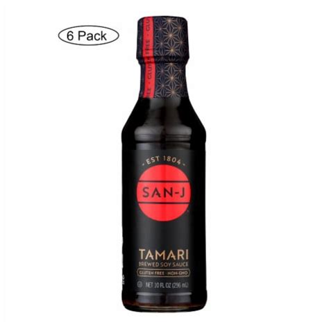 San J Tamari Soy Sauce Case Of 6 10 Fl Oz 6 Pack10 Ounce Each