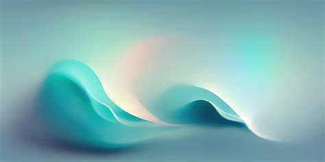 Smooth Texture With A Blurring Effect Soft Cyan Wavy Liquid Flow Stock