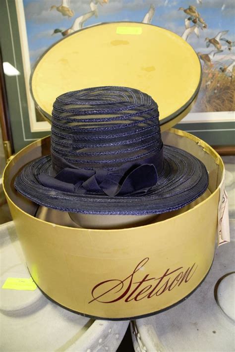 Vintage Estate Stetson Hat Box With Hat