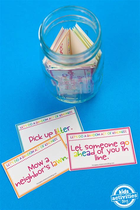 Random Acts Of Kindness Cards For Kids 40 Free Printable