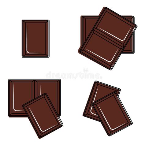 A Bitten Chocolate Bar Color Vector Isolated Cartoon Style Illustration Stock Vector