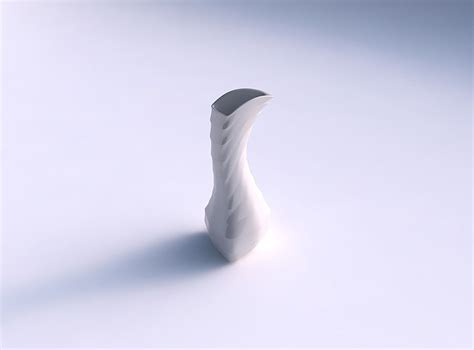 Vase Puffy Bent Triangle With Curved Horizontal Sections 3d Model 3d Printable Cgtrader