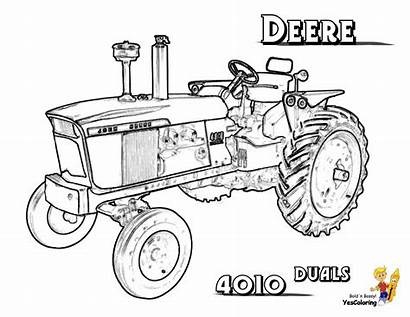 Tractor Coloring Deere John Pages Sheets Yescoloring