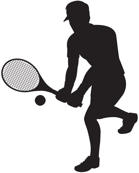 Tennis Player Silhouette Clip Art Image Gallery Yopriceville High