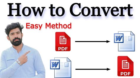 How To Convert Word To Pdf Pdf To Ms Word Converter Easy Method In