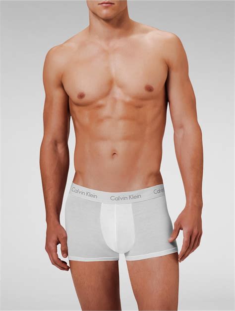 calvin klein synthetic underwear body modal trunk in white for men lyst