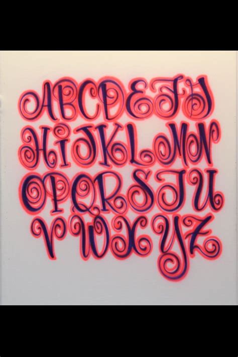 Airbrush Lettering Font Festive Caps Hand Lettering Alphabet
