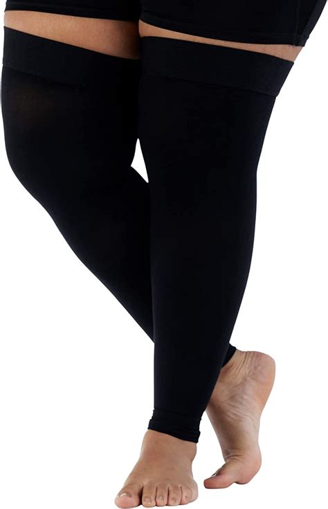 Mojo Compression Stockings For Women Thigh Hi Leg Sleeve With Grip