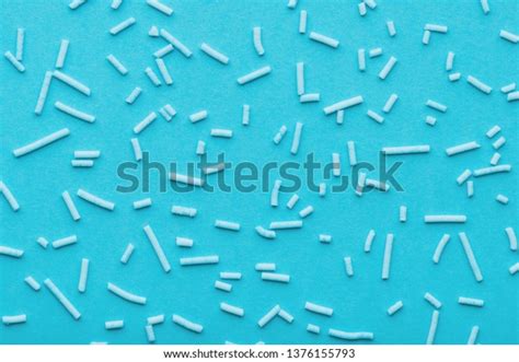 Top View Blue Sprinkles Over Blue Stock Photo 1376155793 Shutterstock