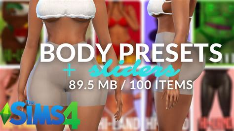 Black Sims Body Preset Cc Sims Sims Body Presets Sliders Extreme Images