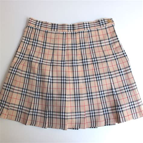 Beige Plaid Tennis Skirt Nova Check Checked Print School Girl Etsy