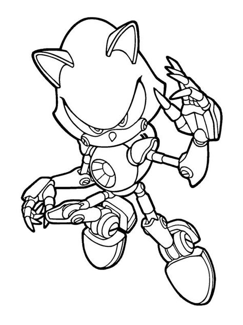 Metal Sonic The Hedgehog Coloring Page Kids Play Color