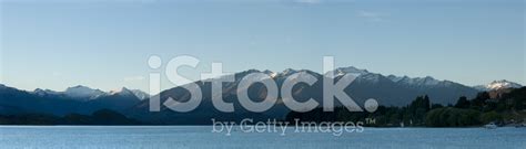 Lake Wanaka With Snow Capped Mountains Stock Photo Royalty Free