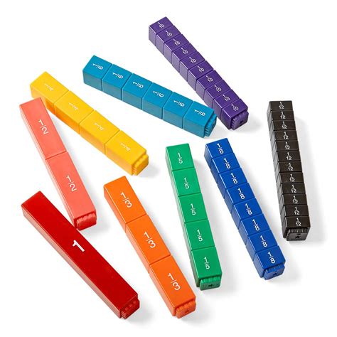 Buy Hand2mind Rainbow Fraction Tower Cubes Montessori Math Materials