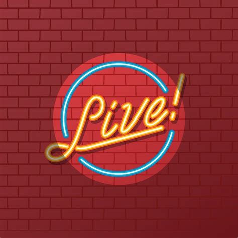 Premium Vector Live Show Tube Neon Sign