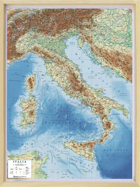 Ich tu alles, aber schlag mich nicht! italien (イタリア, itaria) ist einer der hauptcharaktere des manga hetalia: Reliefkarte Italien mit Meeresrelief - 3D-Relief Wandkarten