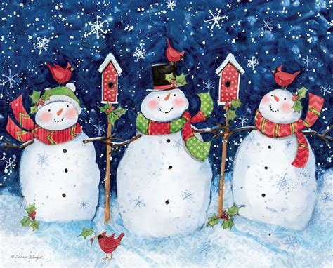 Lang March 2016 Wallpaper Sam Snowman Christmas Scenery