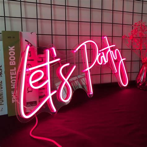 Lets Party Neon Sign Australias 1 Custom Led Neon Light Signs Mr