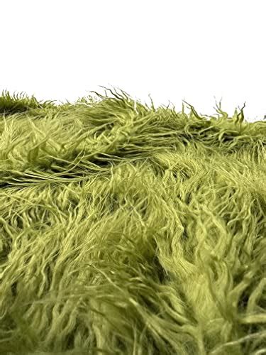 Fauxfake Fur Mongolian Olive Green Fabric By The Yard Pricepulse
