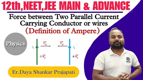 12thjeeneet Physics Force Between Two Parallel Current Carrying