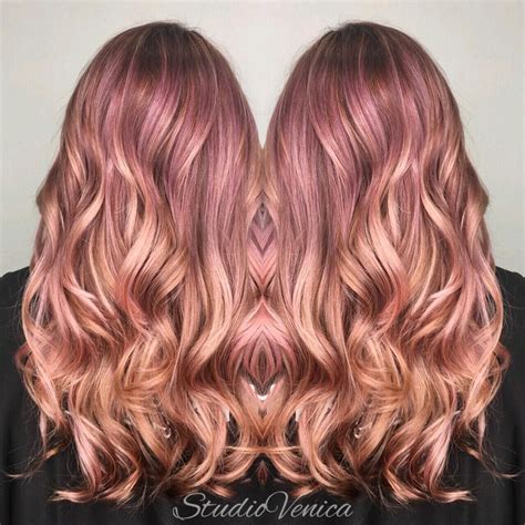 Rose Gold Haircolor By Studiovenica Studiovenica On