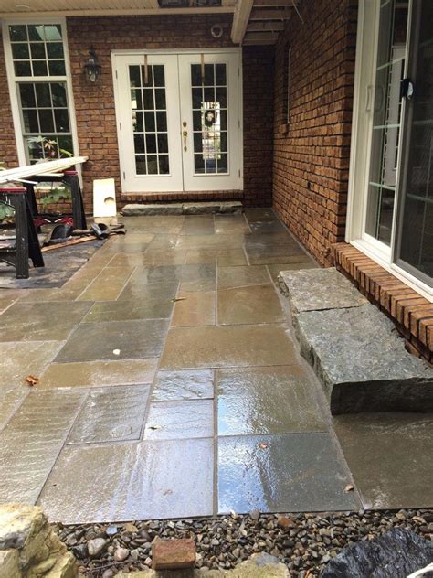 Women in high heels, or the leg of a table and chair, find larger, flatter stones more compatible with their needs. Flagstone Patio Installation | Patio installation, Flagstone patio, Patio