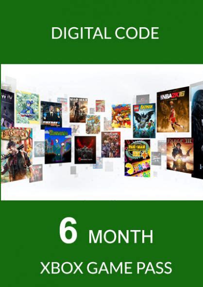 Xbox Game Pass 6 Month Membership Xbox One Delivery 247