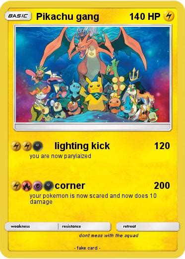 Pokémon Pikachu Gang 2 2 Lighting Kick My Pokemon Card