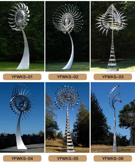Modern Metal Large Kinetic Wind Sculpture Garden Decor For Sale Css 340