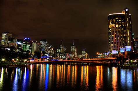 Wallpaper Id 801085 Melbourne Hdr Blue Cityscape Skyline