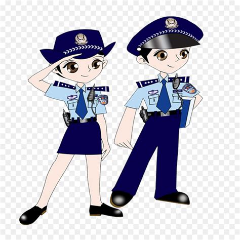 Kartun Polisi Animasi Gambar Png