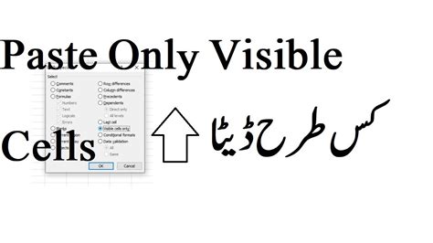 How To Paste Only Visible Cells In Excel YouTube