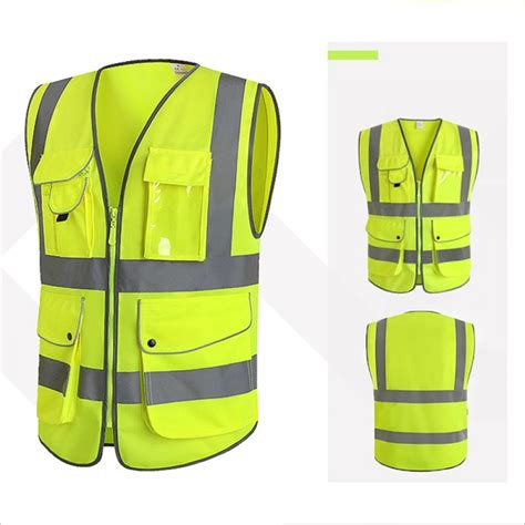 Asian construction worker man wearing orange safety vest and helmet over blue background smiling pointing to head with both hand finger, great idea or thought, good memory. Safety Vests - Hi-Vis Reflective Safety Vest With Pockets ...