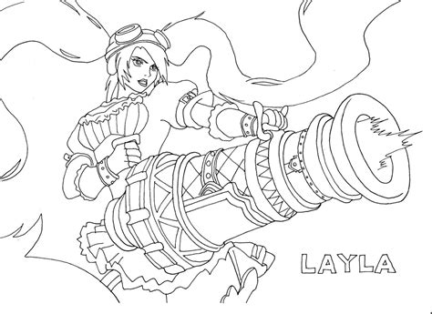 Layla Mobile Legends Coloring Pages And Book For Kids