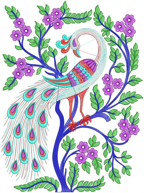 7 Best Images of Free Printable Embroidery Patterns Peacocks - Peacock Embroidery Designs ...