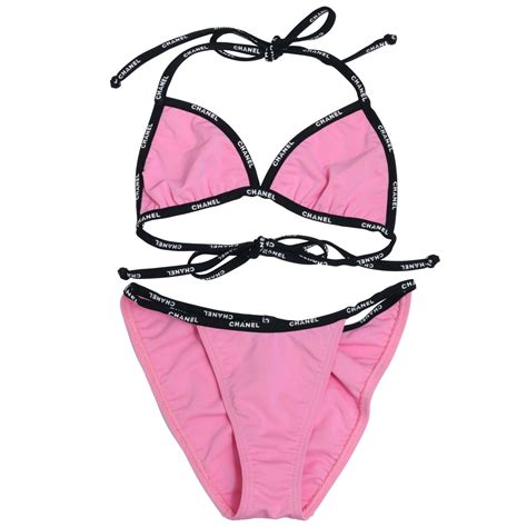Extremely Rare Chanel Pink Bikini With Logos For Sale At 1stdibs