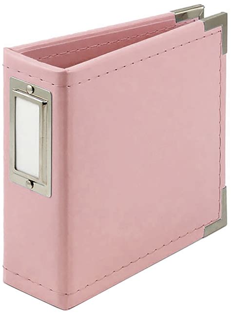 We R Classic Leather D Ring Album 4x4 Pretty Pink 633356616375