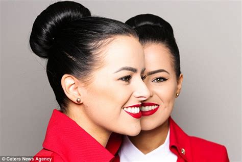 identical twins leave fliers see double as they start working alongside each other daily mail