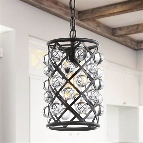 Quatrefoil 8 Metalcrystal Led Pendant Oil Rubbed Bronze Clear By