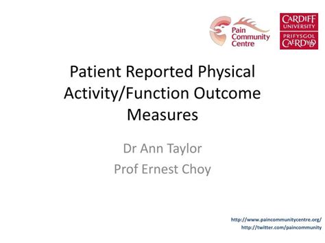 Ppt Patient Reported Physical Activityfunction Outcome Measures