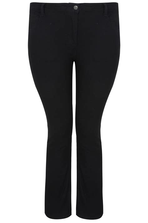 Black Straight Leg Ruby Jeans Plus Size 16 To 36