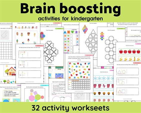 Brain Boosting Activities For Kids Brain Games Busy Book Pages