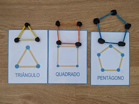 Aprender Geometria Com Massinha E Palitos Em 2020 Geometria Faça