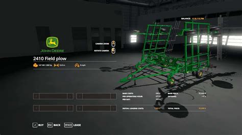 Fs19 John Deere 2410 3 Section Plow V10 Fs 19 Implements And Tools Mod