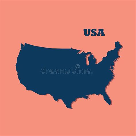 Colorful United States Map Stock Vector Illustration Of Colour 7315283