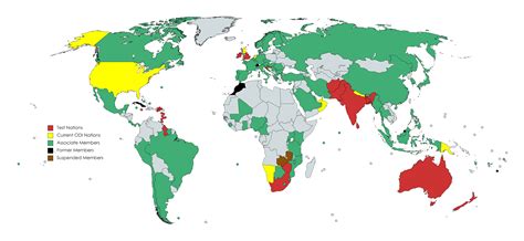 Map Of All International Cricket Council Member Nations Rmaps