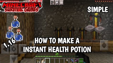 How To Make A Instant Health Potion Minecraft Potion Youtube