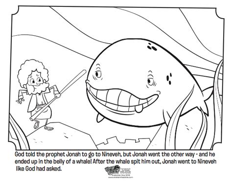 Jonah And The Whale Bible Coloring Pages Whats In The Bible