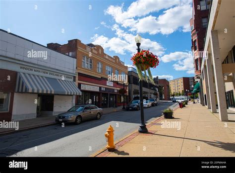 Historic Building on Main Street in downtown Pawtucket, Rhode Island RI