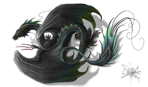 Black Dragon Tattoo by Sunima on DeviantArt | Black dragon tattoo, Dragon tattoo, Black dragon